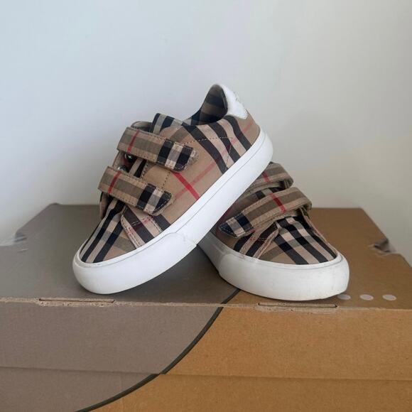 Burberry Mini Markham Check Toddler Sneakers - SZ EU 26 / US 9.5 C - Picture 10 of 14